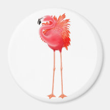 Tropical Pink Flamingo Magnet