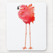 Tropical Pink Flamingo Mousepad by twopurringcats Tropical Pink Flamingo Mousepad