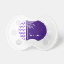 Tropical Purple Chevron Pacifier