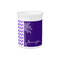 Tropical Purple Chevron Pitcher