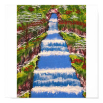 Tropical Rain Forest Waterfall posters