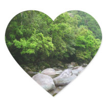 Tropical Rainforest Heart Stickers