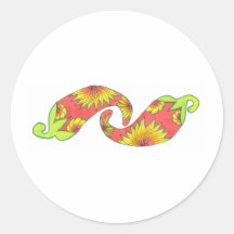Tropical Red-Orange Peppers Stickers