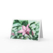 Tropical Reflection watercolor art greeting card