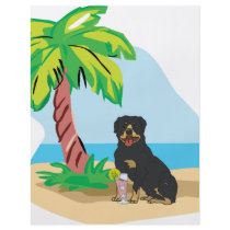tropical rottweiler personalized flyer