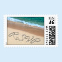 Tropical RSVP Wedding Postage postage