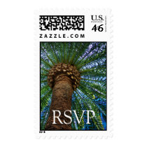 Tropical RSVP Wedding Postage postage