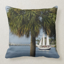 Tropical Sail Throw Pillow