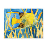tropical saltwater fish sea life art painting gift post card