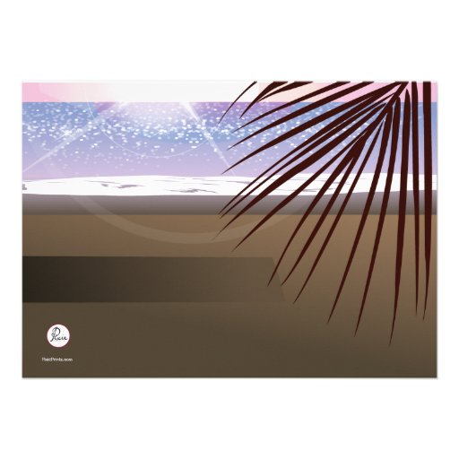 Tropical Sands Engagement Invitation/Announcement