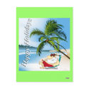 Tropical Santa Claus postcards