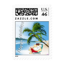 Tropical Santa postage by MiamiAngel Tropical Santa postage