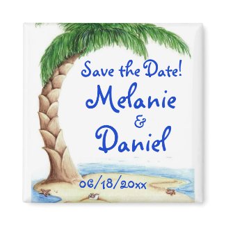 Tropical Save the Date! magnet