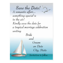 Tropical Save the Date! Post Cards