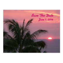 Tropical Save the Date Postcard