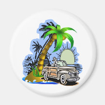 Tropical scene magnets