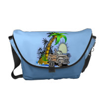 Tropical scene Rickshaw Messenger Bag