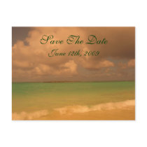 Tropical Sea Save The Date Postcard