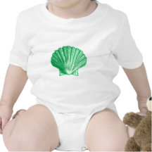 Tropical Seafoam Green Sea Shell Shirts