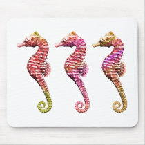 Tropical Seahorses in Red Orange and Purple mousepads by ElainePlesser Tropical Seahorses in Red Orange and Purple mousepads