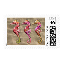 Tropical Seahorses in the Sand postage