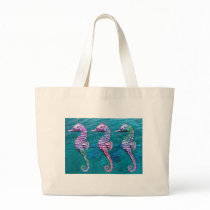 Tropical Seahorses in the Water bags by ElainePlesser Tropical Seahorses in the Water bags