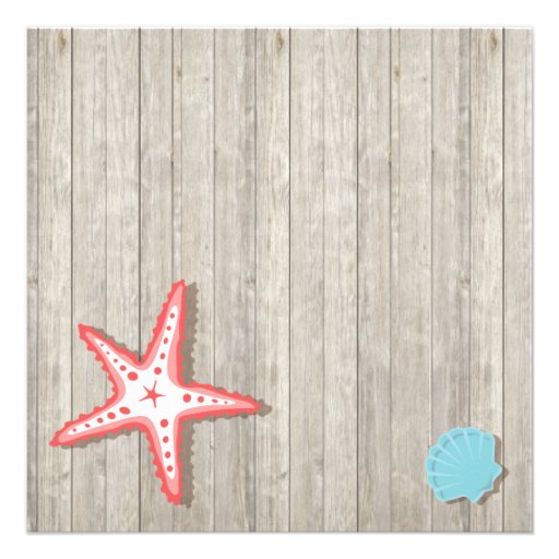 Tropical Seashell Wedding Invitations