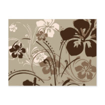 Tropical Serenade (Brown) Postcard by Buttercup_Designs Tropical Serenade (Brown) Postcard