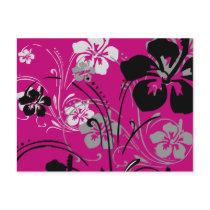 Tropical Serenade (Pink) Postcard by Buttercup_Designs Tropical Serenade (Pink) Postcard