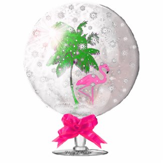 Tropical Snow globe Ornament photosculpture