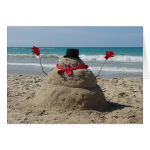 Tropical Snowman  Cards