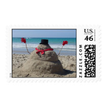 Tropical Snowman postage