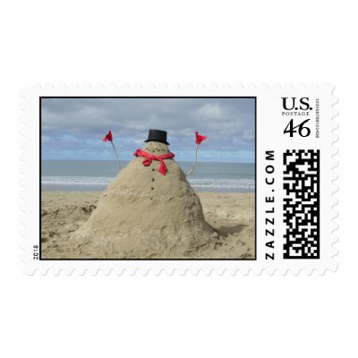 Tropical Snowman postage