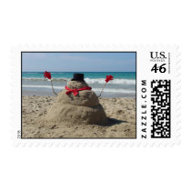 Tropical Snowman Stamp