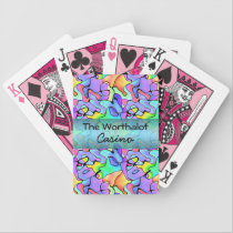 Tropical Splashes, Name and Slogan Customizable playing cards