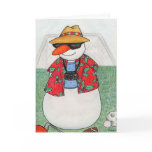 Tropical Sporty Snowman Card