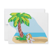 Tropical St Bernard Custom Invite