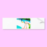 Tropical stork graphic theme bumper stickers