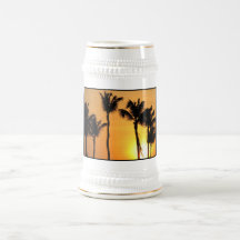 Tropical Sunset Beer Stein Mugs
