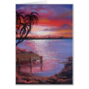 Tropical Sunset - Blank Card