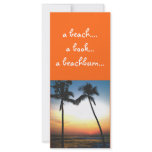 Tropical Sunset bookmark Customized Rack Card