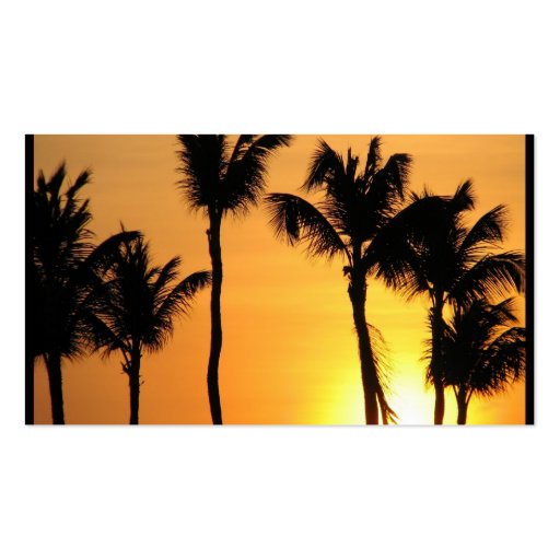 Tropical Sunset Business Card (back side)