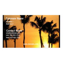 Tropical Sunset Business Card business cards