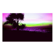 Tropical Sunset Business Card Template