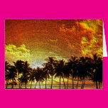 Tropical Sunset Card