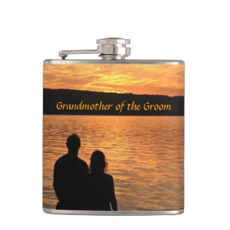 Tropical Sunset Grandmother of the Groom Flask