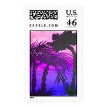 TROPICAL SUNSET IN PURPLE HAZE postage by anaisacolon TROPICAL SUNSET IN PURPLE HAZE postage