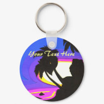 Tropical Sunset Keychain by Customizables Tropical Sunset Keychain