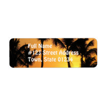 Tropical Sunset Mailing Label labels