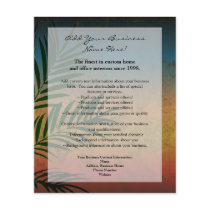 Tropical Sunset Palm Fronds Personalized Flyer